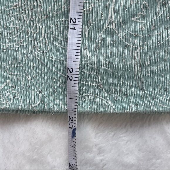 Vintage 90s Sleeveless Top SZ 2X Light Blue Fairycore Coquette Top w/ Glitter - Picture 7 of 7